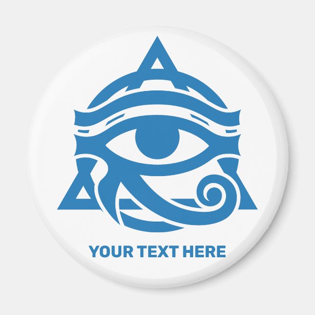 Aimant Texte et couleur personnalisés OEil du Horus (Devant)