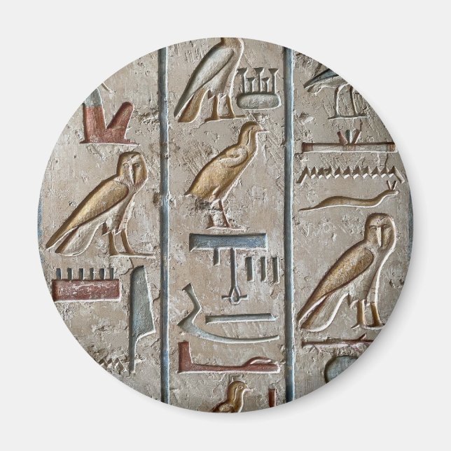 Aimant Texte gravé en langue Égypte antique Hiéroglyphe (Devant)