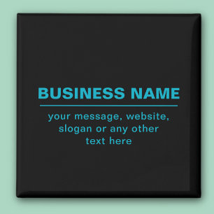 Aimant Texte personnalisable pour l'entreprise, etc. Noir