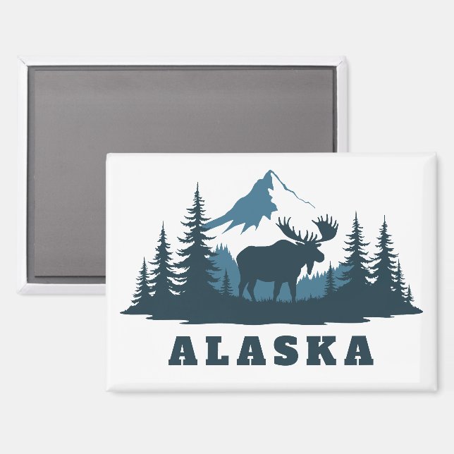 Aimant Texte personnalisé ALASKA (Recto/Verso)