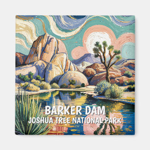 Aimant Texte personnalisé Barker Dam Joshua Tree Van Gogh
