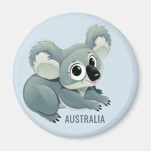 Aimant texte personnalisé Cute Koala