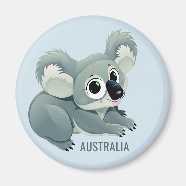 Aimant texte personnalisé Cute Koala (Devant)