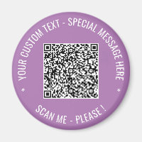 Aimant texte personnalisé de votre code QR - Chois