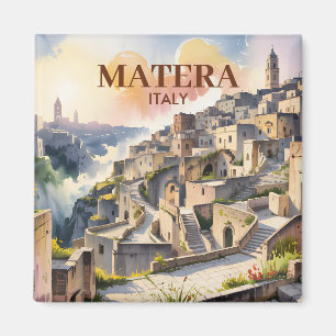 Aimant Texte personnalisé Matera Italie Voyage Sassi di M