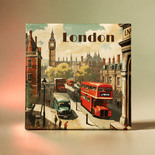 Aimant Texte personnalisé Vintage Londres Big Ben