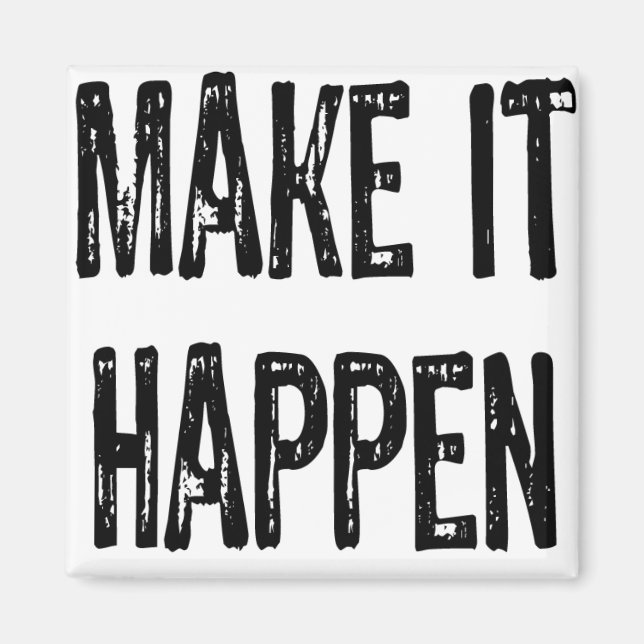 Aimant Texte - Réaliser - Noir (Devant)