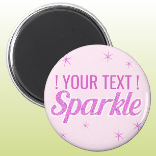 Aimant Texte rose fait sur commande d'effet de parties