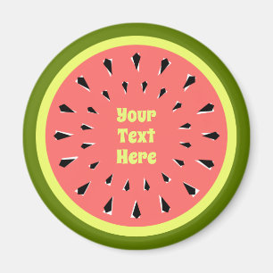 Aimant Texte rose pastèque