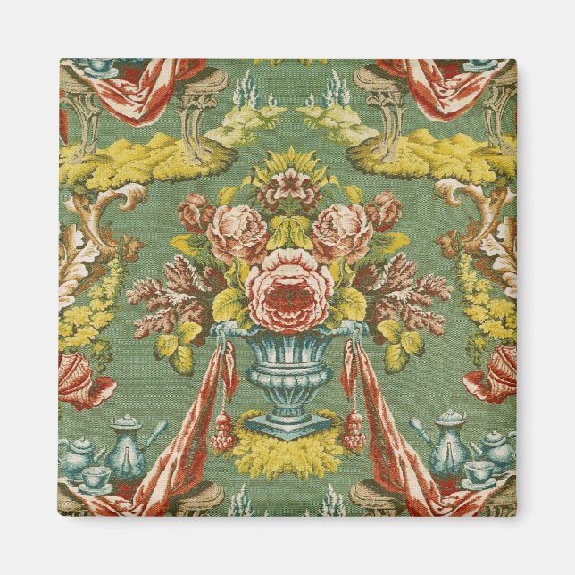Aimant Textile à motif floral extensible (Devant)
