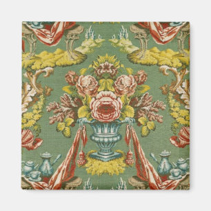 Aimant Textile avec un motif floral de répétition