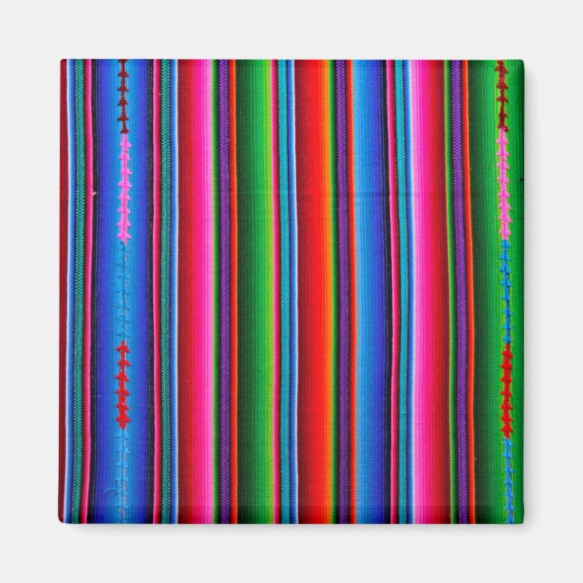 Aimant Texture De Tissu Mexicain (Devant)