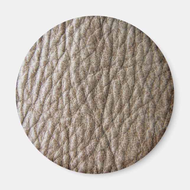 Aimant Texture en faux cuir marron foncé, beaucoup de pli (Devant)