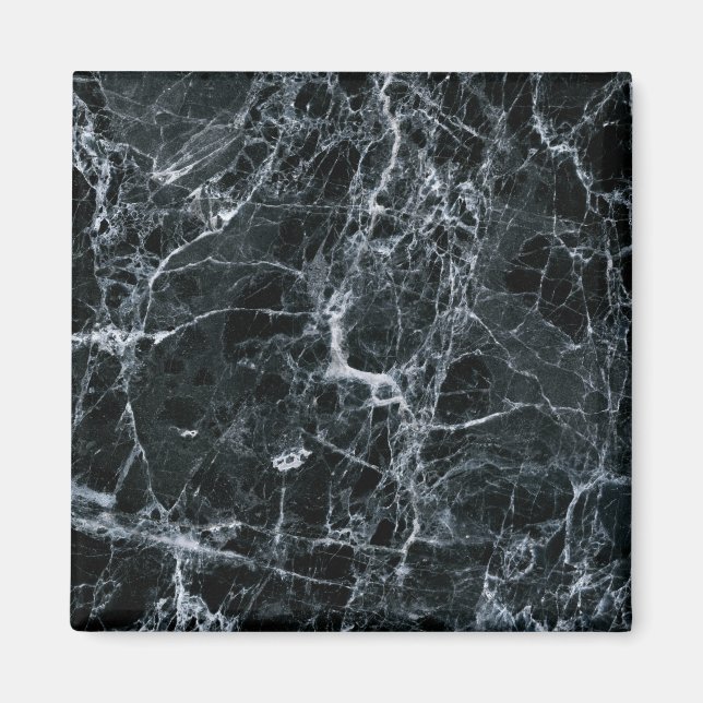 Aimant Texture en marbre noir (Devant)