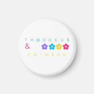 Aimant thaddeus & crimson $THCBand Marchandise de créateu