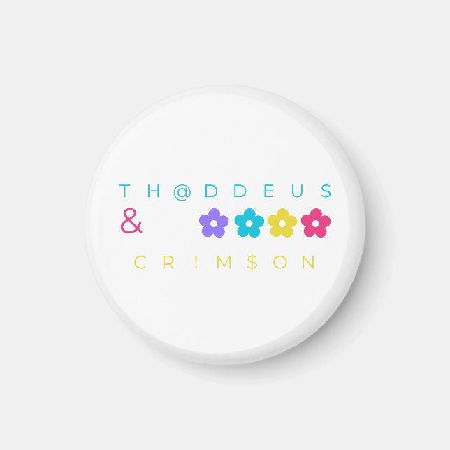 Aimant thaddeus & crimson $THCBand Marchandise de créateu (Devant)