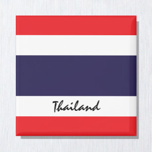 Aimant Thai flag & Thailand holiday/sports fans