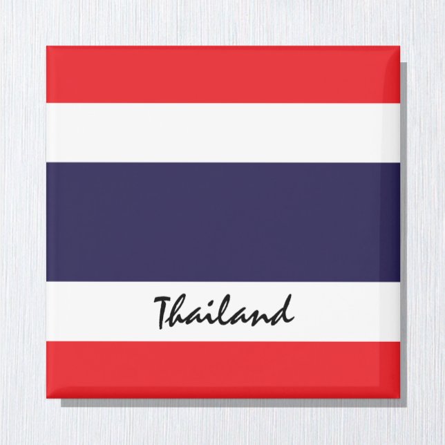 Aimant Thai flag & Thailand holiday/sports fans (Créateur téléchargé)