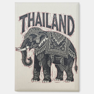 Aimant Thaïlande - Bloc d'éléphants