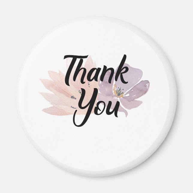 Aimant Thank You Favor Floral (Devant)