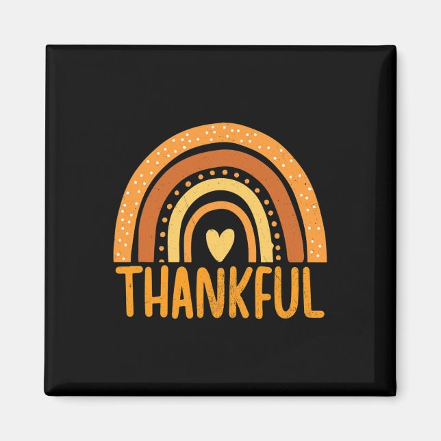 Aimant Thanksgiving Arc-en-ciel Thanksgiving automne sais (Devant)