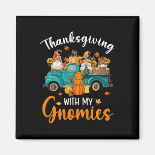 Aimant Thanksgiving Avec Mes Gnomies Gnomes Amis Heureux