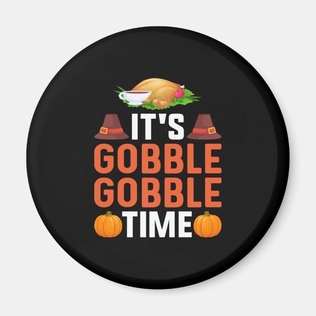 Aimant Thanksgiving C'Est Des Temps Gobous (Devant)