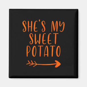 Aimant Thanksgiving Matching Couple Shirts My Sweet Potat