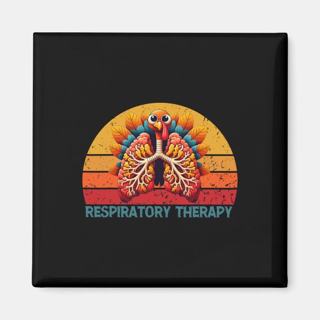 Aimant Thanksgiving Respiratory Therapy Vintage Automne A (Devant)