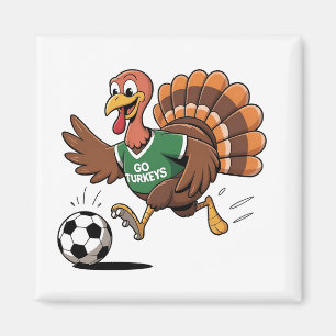 Aimant Thanksgiving Soccer de football Turquie Gobbler