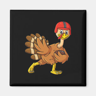 Aimant Thanksgiving Turkey Football Player Trophy Award P