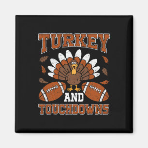 Aimant Thanksgiving Turquie Et Touchdowns Football Hommes