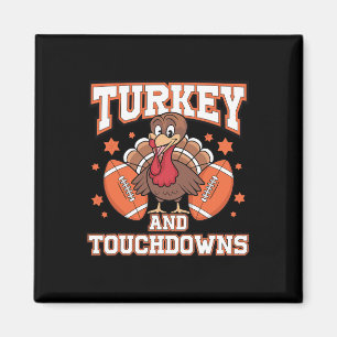 Aimant Thanksgiving Turquie Et Touchdowns Football Hommes