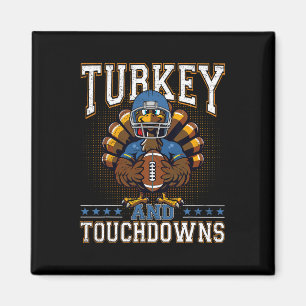 Aimant Thanksgiving Turquie Et Touchdowns Football Hommes