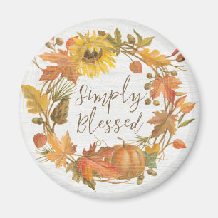 Aimant Thanksgiving Wreath - Simplement béni