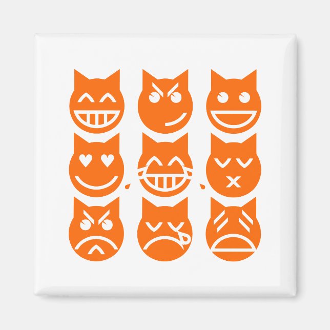 Aimant The 9 Lives of the Emoji Cat (Devant)