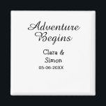 Aimant The adventure begins wedding couple name datsimple<br><div class="desc">Design</div>