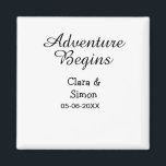 Aimant The adventure begins wedding couple name datsimple<br><div class="desc">Design</div>
