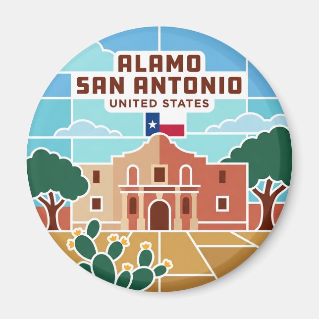 Aimant The Alamo Texas (Devant)