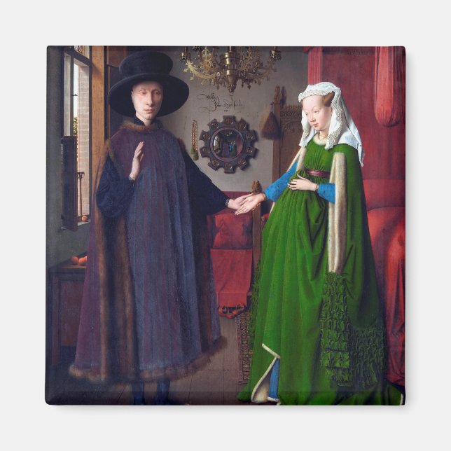 Aimant The Arnolfini Portrait, Jan van Eyck (Devant)