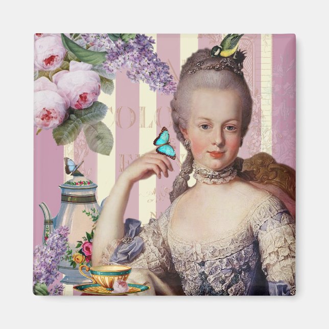 Aimant Thé au Petit Trianon - rose (Devant)