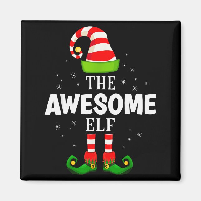 Aimant The Awesome Elf Christmas Pjs Matching Pajama  (Devant)