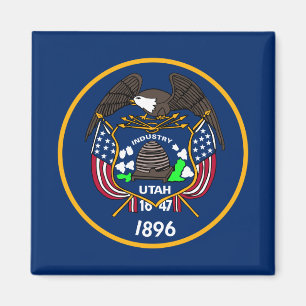 Aimant The Beehive State Industry Flag of Utah