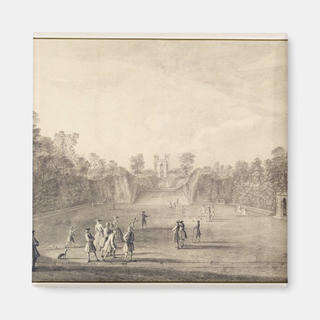 Aimant The Bowling Green at Claremont, 1738 (gravure) (Devant)