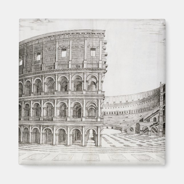 Aimant The Colosseum, built in AD 80 (graving) (Devant)