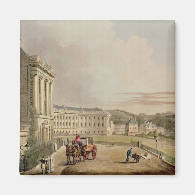 Aimant The Crescent, détail de la rue, from 'Bath Ill (Devant)