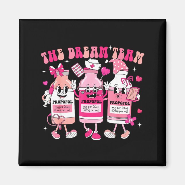 Aimant The Dream Team Retro Groovy Nurse Medical Nursing  (Devant)