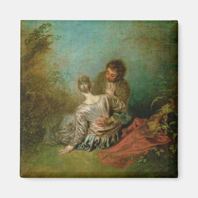Aimant The Faux Pas, c.1717 (oil on canvas) (Devant)