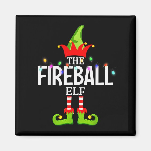 Aimant The Fireball Elf Christmas Matching Pajamas  (Devant)