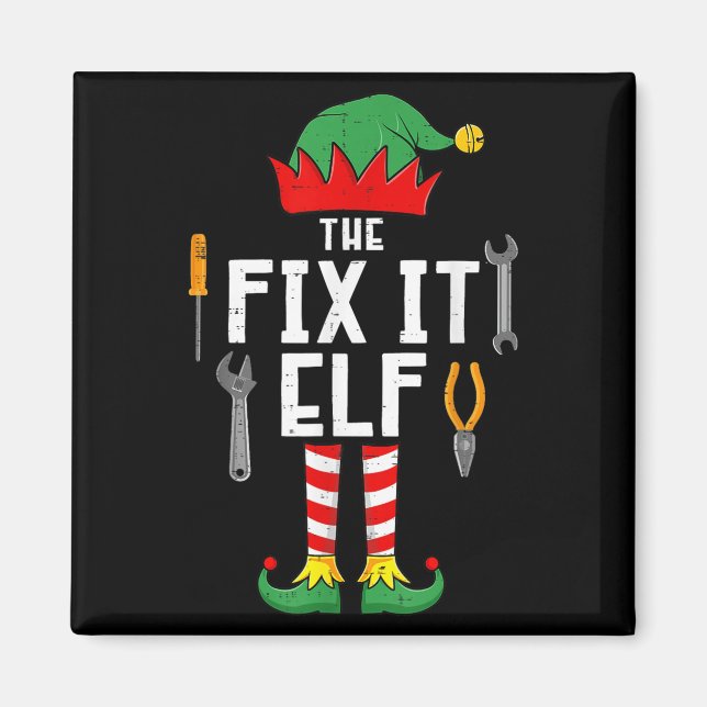 Aimant The Fix It Elf Christmas Family Matching Xmas Grou (Devant)